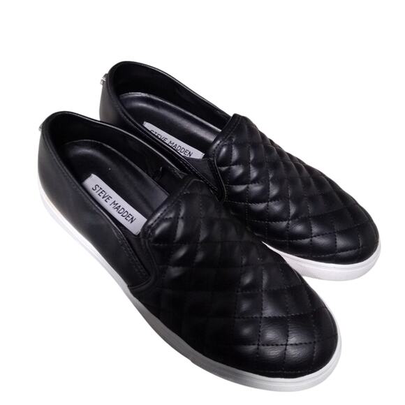 [H260] Steve Madden Black Quilted ECENTRCQ, Womens Size 9M - Picture 2 of 11